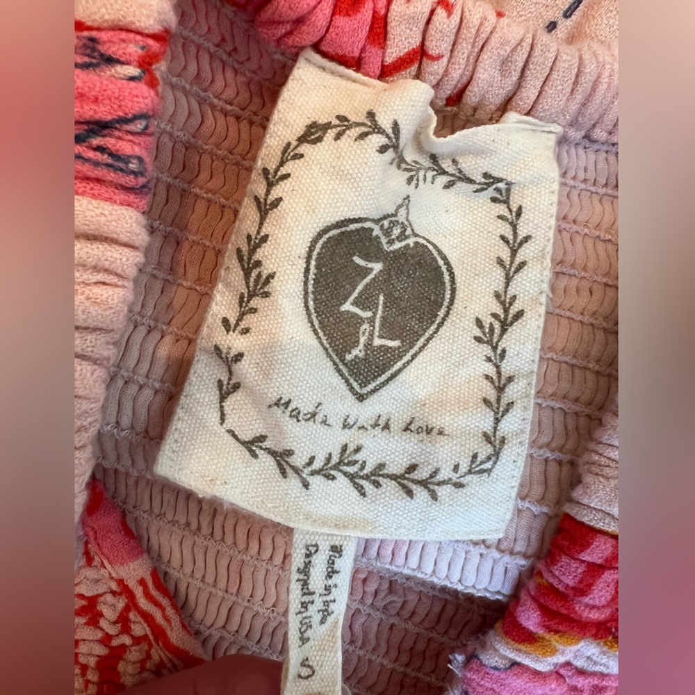 Pink & Coral Floral Halter Smocked Mini Dress - Picture 10 of 12